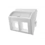 Adapter 45x45 2xRJ45 wypukły kątowy Alantec OS022 — 2-portowy adapter RJ45 kątowy