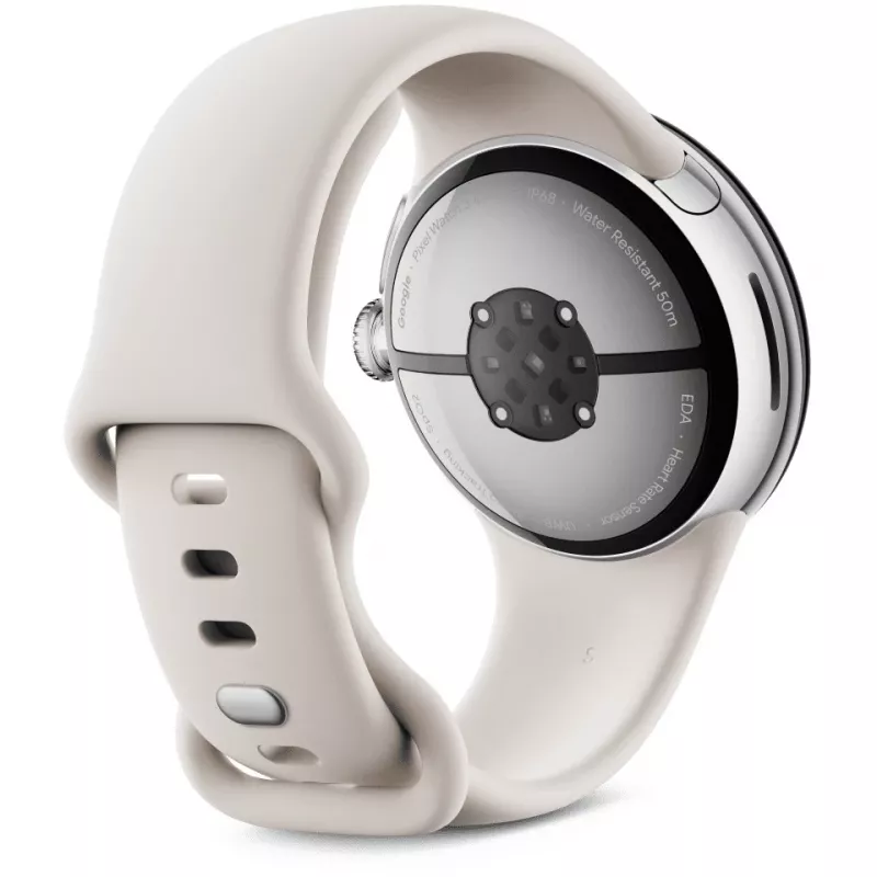 Google Pixel Watch 3 LTE Sport Wristband 41mm, Srebrny/Porcelain