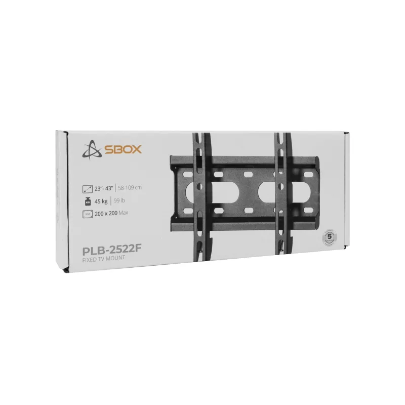 Uchwyt montażowy SBOX PLB-2522F-2 do obciążeń 23–43/45 kg, płyta 200×200 mm