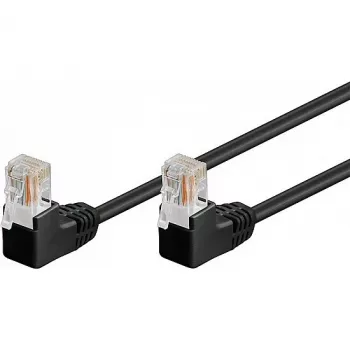 Wentronic 96090 Kabel krosowy, RJ-45 Męski/Męski, Cat5e, U/UTP, Czarny (96090)