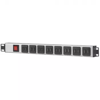 Intellinet 19-calowy rackowy 16-portowy rozdzielacz zasilania USB-A (CEE 7/7), z wyłącznikiem przeciążeniowym, maks. 2,1 A na moduł, przewód zasilający 2 m (wtyczka Euro 2-pin)