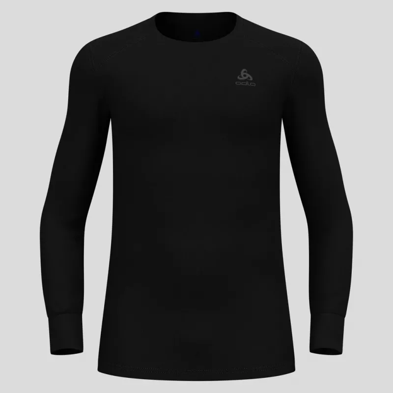 Odlo BL TOP z okrągłym dekoltem, długi rękaw ACTIVE WARM ECO męska koszulka, rozmiar M, czarna