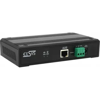 Serwer portów szeregowych Exsys EX-61004 — 4 porty RS232/422/485, zawiera zasilacz