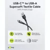 Przewód USB Goobay USB-C Fabric Supersoft z metalowymi złączami, 2 m, czarny (2m, USB 2.0, 60W), kabel USB
