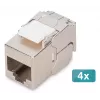 Digitus CAT 6A kompaktowy moduł keystone ekranowany montaż bez użycia narzędzi 4 szt.