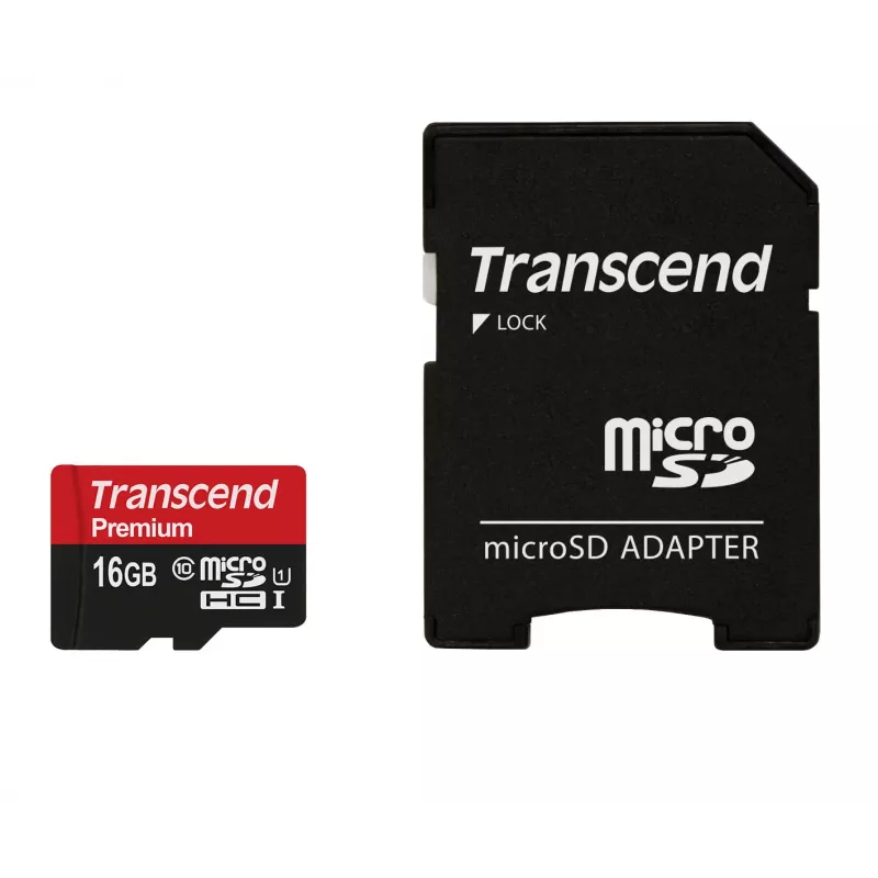 Transcend Premium - Karta pamięci flash (microSDHC z adapterem SD)