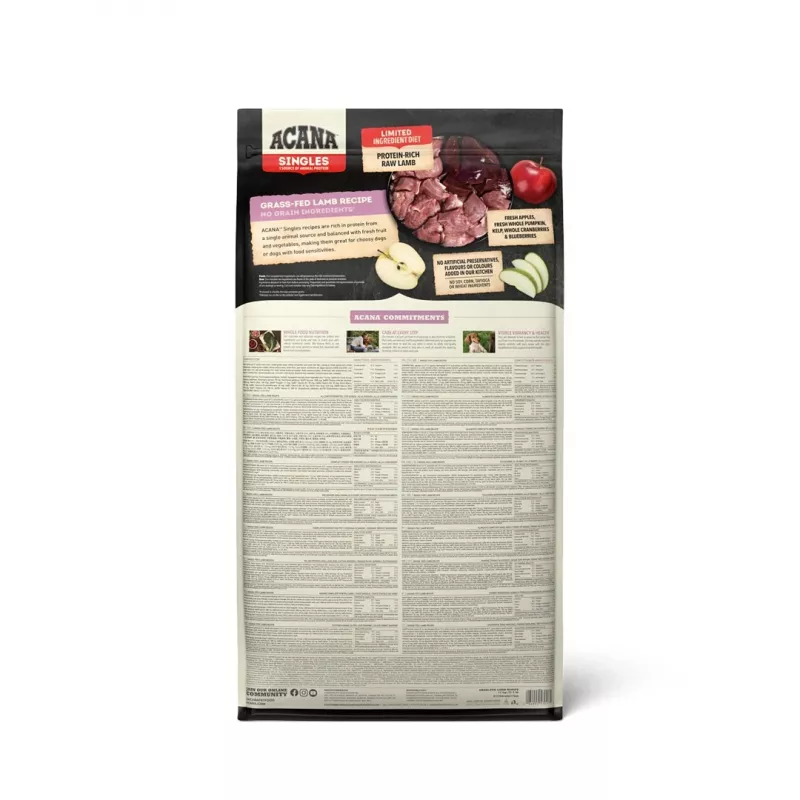 ACANA Singles Grass-Fed Lamb - sucha karma dla psa - 17kg