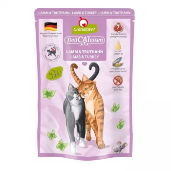 GRANATAPET DeliCATessen Jagnięcina i indyk - mokra karma dla kota - 85g