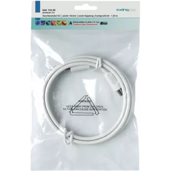 Kabel koncentryczny Axing BAK 350-80 3,5 m IEC biały