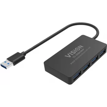 Koncentrator USB 3.0 VISION TC-USBHUB4P — 4× porty SuperSpeed USB 3.0