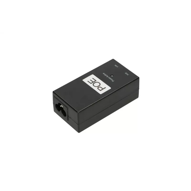 Zasilacz PoE Extralink POE-24-24W-G 24V 1A 24W Gigabit, wewnętrzny, czarny, kabel AC w zestawie