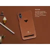 Card Slot Back Shell VixFox dla Samsung S9 — karmelowy brąz, tylna obudowa z kieszenią na karty