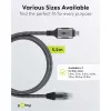 Kabel Ethernet USB-C 3.2 Gen2 wtyczka > wtyczka RJ-45 (czarny/srebrny, 5 metrów, pleciona osłona tekstylna)