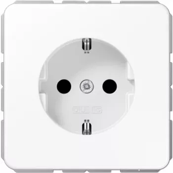 JUNG CD 1520 BFKI WW gniazdo Schuko, typ F, odporne na uszkodzenia, alpejska biel