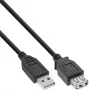 Kabel przedłużający USB 2.0 InLine B-34610B USB-A męski na żeński, czarny, 100 szt.