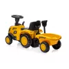 Pojazd CAT Traktor z przyczepą żółty jeździk