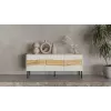 Cama INSERTO 3D szafka TV 143.5x40x61.5 kaszmir + LED