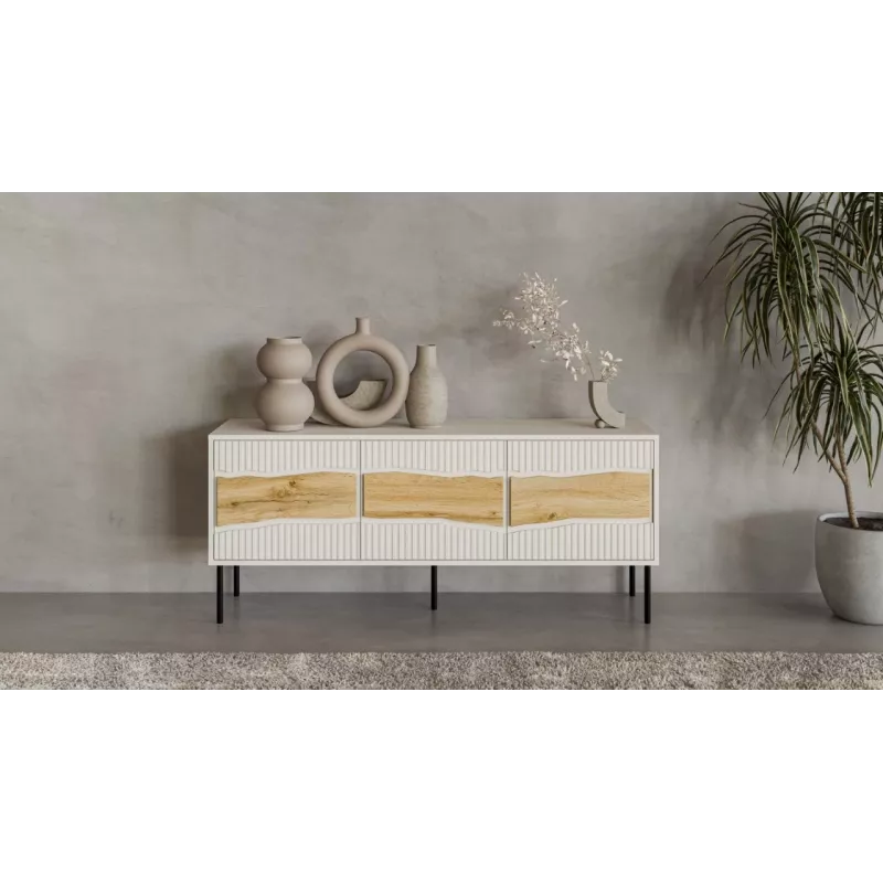 Cama INSERTO 3D szafka TV 143.5x40x61.5 kaszmir + LED