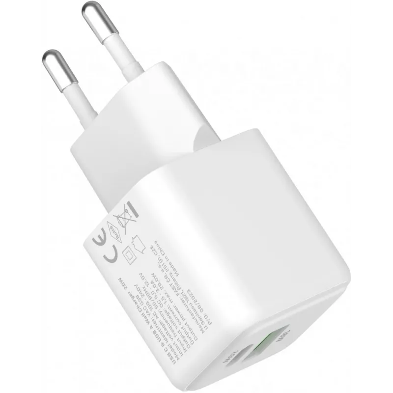 Ładowarka sieciowa USB C/A YENKEE YAC G38 20W 3A Power Delivery (USB‑C i USB‑A)