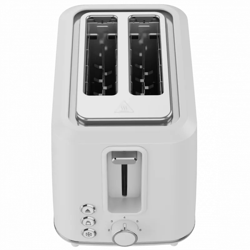 Toster elektryczny, biały, 220-240V, 50-60Hz, 920-1080W, 2 szczeliny, 3 tryby, 7 poziomów opiekania