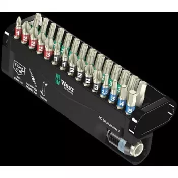 Wera Bit-Set 30-częściowy BC Stainless/30 Bit-Check Phillips Phillips, Phillips Pozidriv, TORX, sześciokątny wewnętrzny (05071109001)