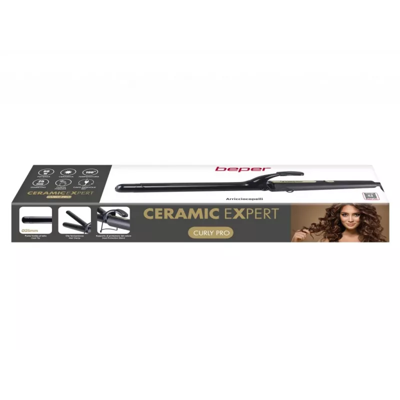 Lokówka Beper P301PIS002 25 mm ceramiczna 190°C, czarna