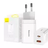 Baseus Super Si Pro Quick Charger USB + USB-C 30W (biały)