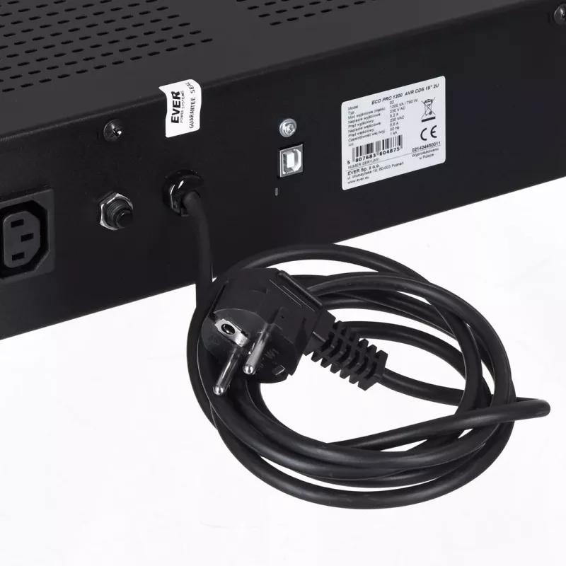 Zasilacz UPS EVER ECO Pro 1200 AVR CDS 19 (Rack; 1200VA) (W/EAVRRM-001K20/00)