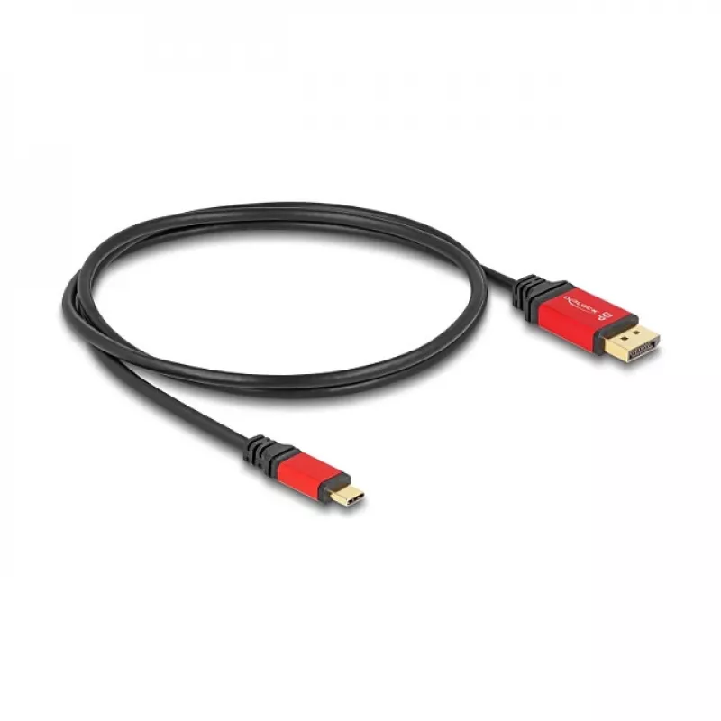 Kabel DeLOCK USB Type-C do DisplayPort 8K 30 Hz HDR 1 m czerwony