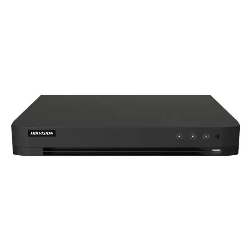 DVR Hikvision Pro Series 8-kanałowy 5 MP 1U H.265 AcuSense, 8 wejść, Gigabit Ethernet, 12 TB HDD, 12 V, 24 W