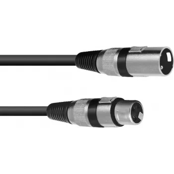 Kabel audio XLR 3-pin Omnitronic 30220405 1m Czarny