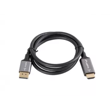 Kabel DisplayPort (M) - HDMI (M) 1M 4K czarno-srebrny