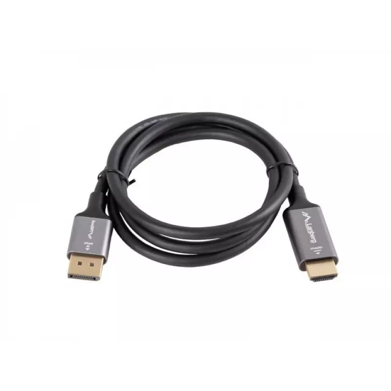 Kabel DisplayPort (M) - HDMI (M) 1M 4K czarno-srebrny
