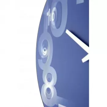Zegar ścienny NeXtime 3077bl 3D, Ø39,5 cm, niebiesko-biały