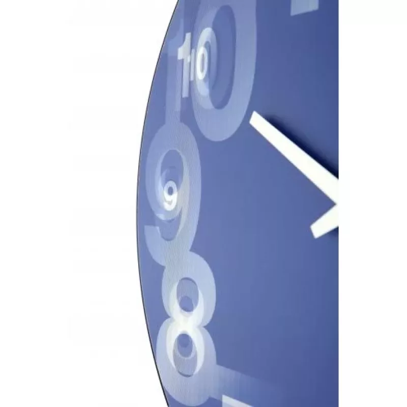 Zegar ścienny NeXtime 3077bl 3D, Ø39,5 cm, niebiesko-biały