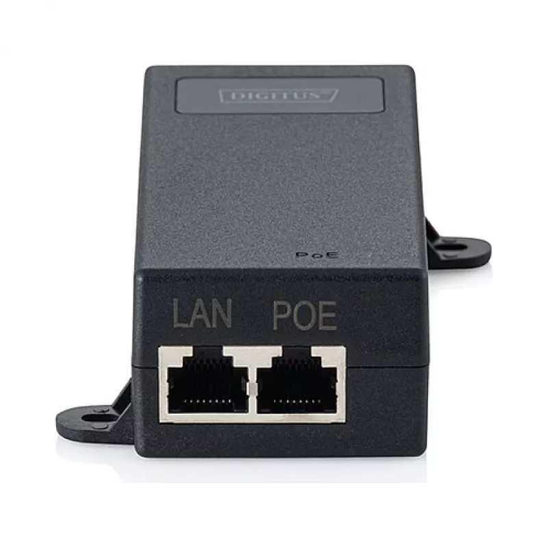 Zasilacz PoE++ DIGITUS DN-95104-1 — Gigabit Ethernet 802.3bt, 60W, 55V, 100m, czarny