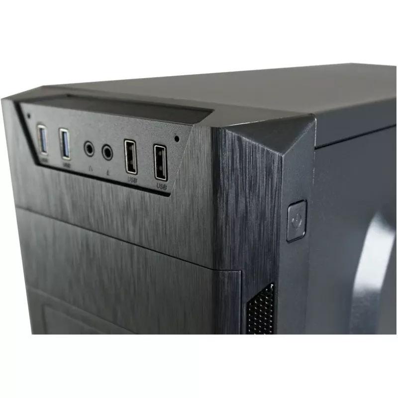 LC Power Classic 7040B - MDT - ATX - bez zasilacza - Czarny, szczotkowane aluminium / Czarny - USB/Audio