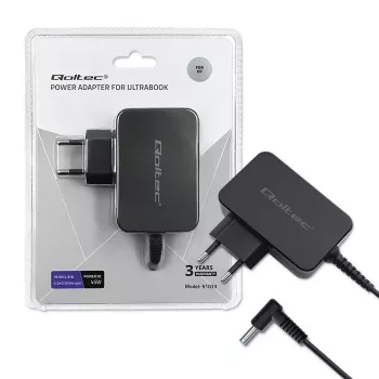 Zasilacz AC QOLTEC 51033 do laptopów, 45 W, 19,5 V, 2,31 A, 220–240 V, do użytku wewnętrznego, czarny, kabel 1,7 m