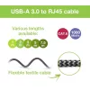 Kabel sieciowy Techly ICOC U3A-RJ45-010 Czarny, Srebrny 1 m Cat6 F/UTP (FTP)