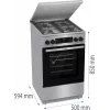 Gorenje GKS5C71XF Wolnostojąca kuchenka z piekarnikiem Srebrny