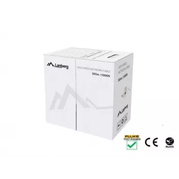 Kabel sieciowy Lanberg LCU5-12CU-0305-O U/UTP Cat5e 305 m pomarańczowy
