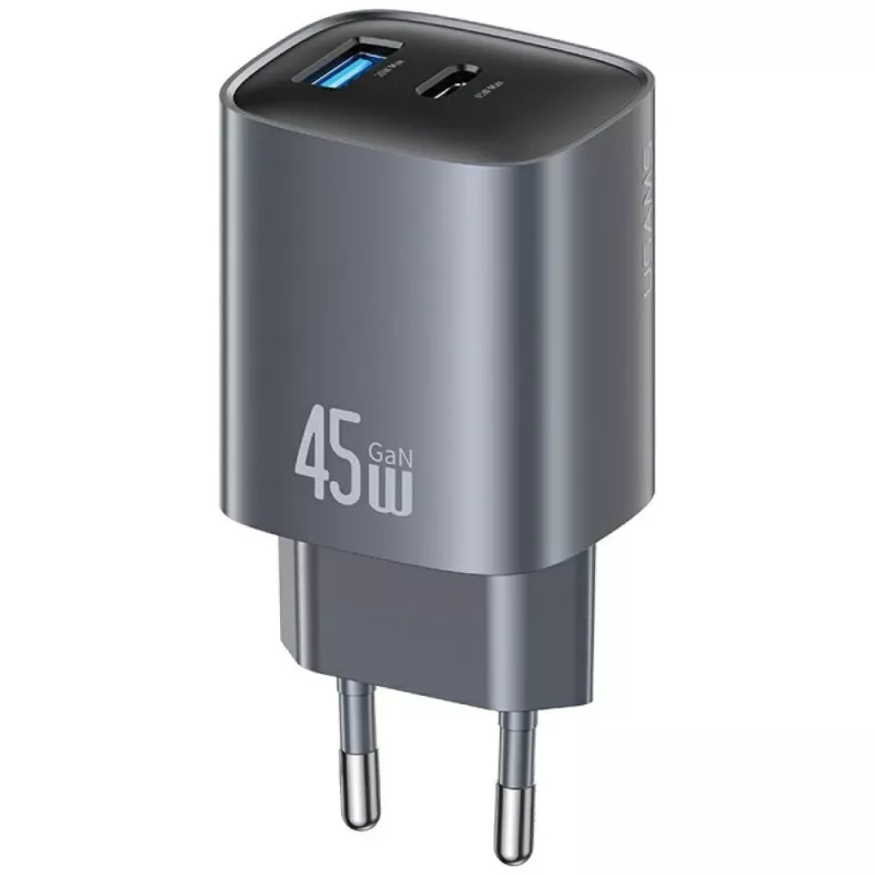 Ładowarka T66 45W CC290 GaN Szybkie ładowanie srebrna