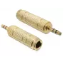 Przejściówka audio DeLOCK 65360 3,5 mm na 6,35 mm Złota