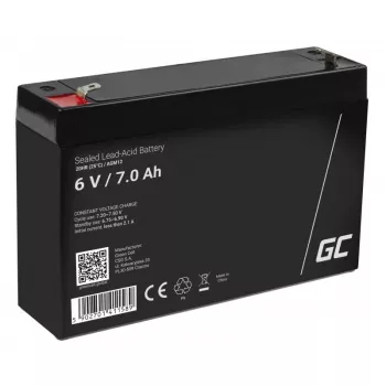 Akumulator kwasowo-ołowiowy szczelny zielony Cell AGM12 6 V 7000 mAh Czarny