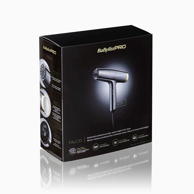 BaByliss Falco BAB8550E Profesjonalna suszarka do włosów 2000 W Czarna