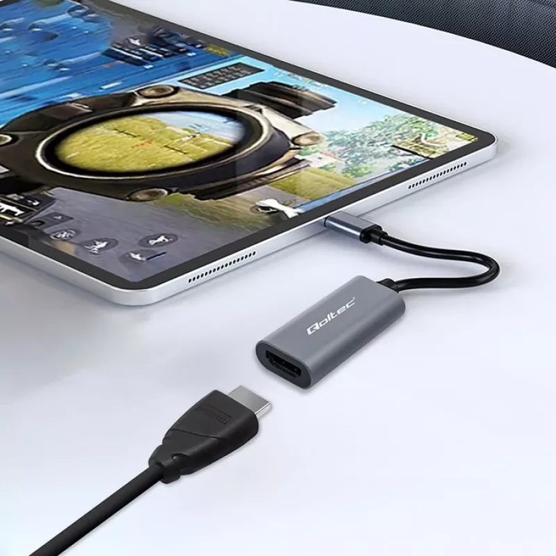Adapter USB-C na HDMI 4K 60 Hz 32 AWG QOLTEC