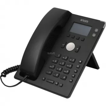 snom D120 - Telefon VoIP - połączenia trójstronne - SIP - 2 kable - Czarny (4361)