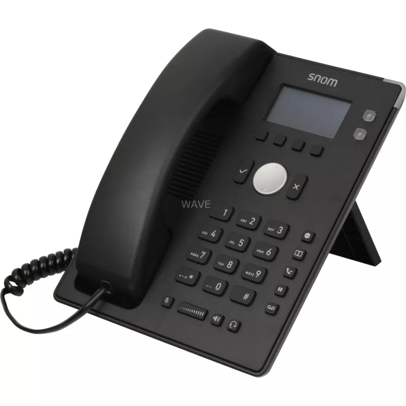 snom D120 - Telefon VoIP - połączenia trójstronne - SIP - 2 kable - Czarny (4361)