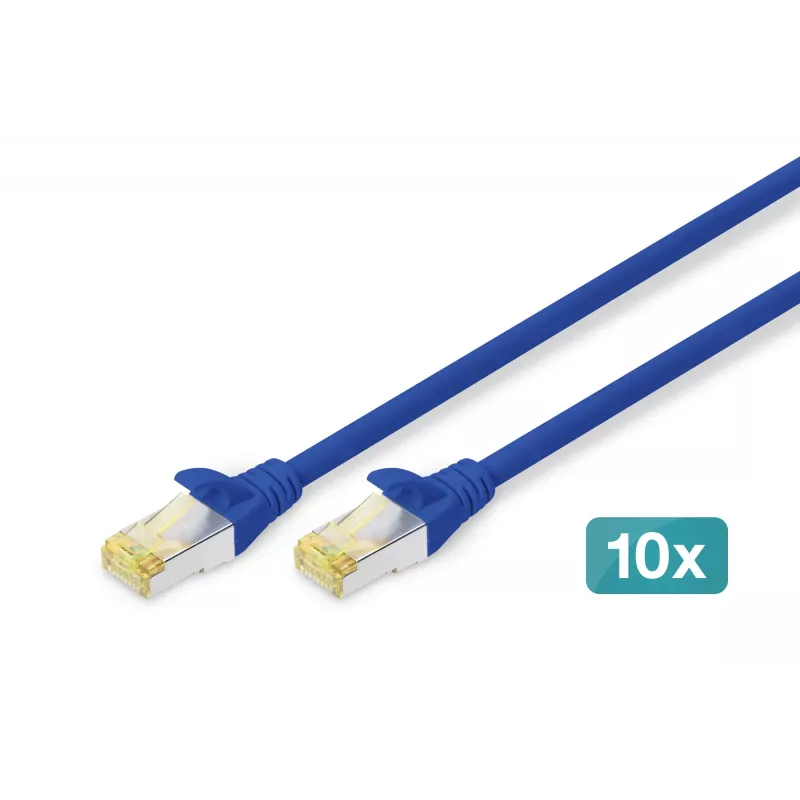 Kabel sieciowy Digitus CAT 6A S/FTP RJ-45 1 m niebieski