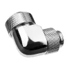 Alphacool Eiszapfen 13mm HardTube Screw-In Fitting 90° Rotatable G1/4 - kątowa złączka zaciskowa do układów chłodzenia cieczą - chrom